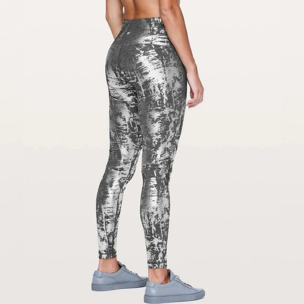 Lululemon Athletica Wunder Under Brindle Foil Leggings Size 4